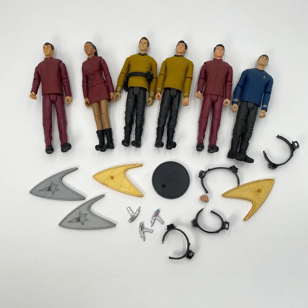 Star Trek 2009 Playmates Movie Action Figure Lot Kirk Spock Uhura 6
